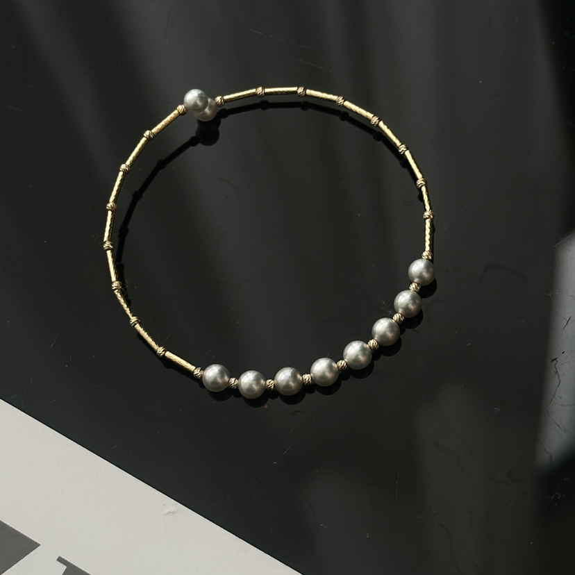 真多麻色海水Akoya手镯