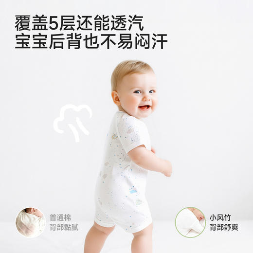 【商场同款】英氏婴儿连身衣宝宝居家连体衣女宝男宝夏季短袖哈衣 商品图2