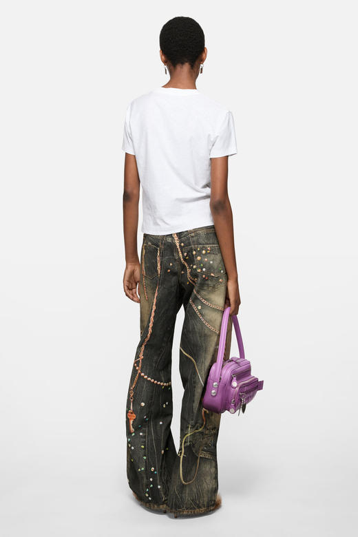 也太出片儿了，长袖+短袖一起。胸口字母印花港风圆领t恤E030958 商品图6