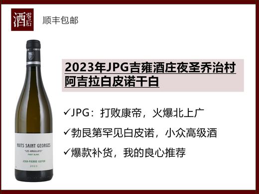 【良心推荐】勃艮第2023年JPG吉雍酒庄夜圣乔治村阿吉拉白皮诺干白 商品图0