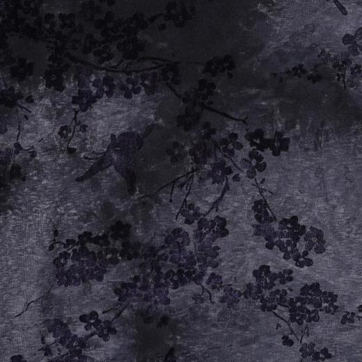 SDSA男装2026新款高贵轻奢时尚扎染植绒花卉圆领长袖T恤百搭上衣 商品图2