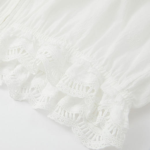 谜底刺绣外套长袖2026年夏新品短款轻薄连帽复古文艺女262MW0476 商品图3