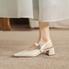 阿么手工女鞋气质通勤简约尖头玛丽珍鞋2026新款包头凉鞋女款4CM 商品缩略图3