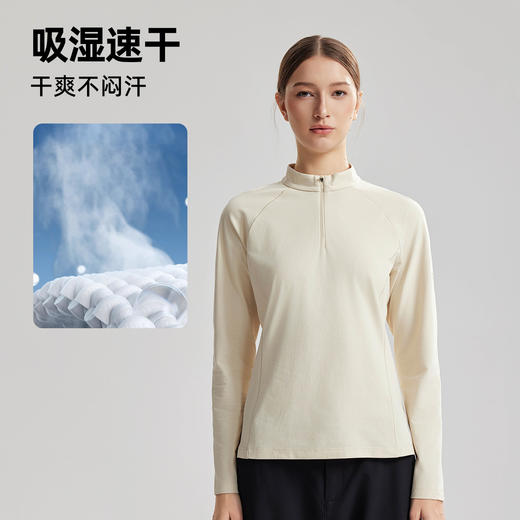 诺诗兰 追途II女式立领长袖T恤  NTSGH2132E 商品图3