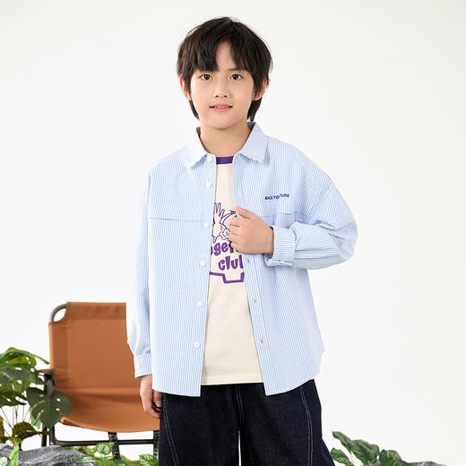 【100%棉条纹衬衫】棉花堂 梭织条纹衬衫 亲肤柔软  挺阔有型  FD61074 商品图5