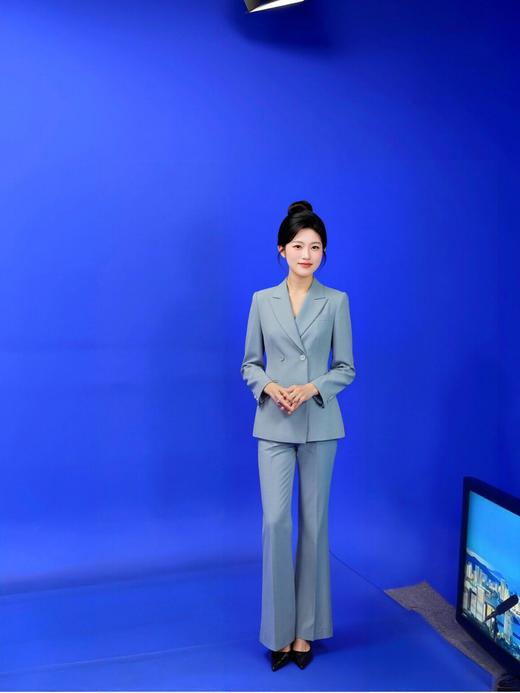 法小曼*子珍蓝色主持人西装套装修身显高气质西服CP2752 商品图4