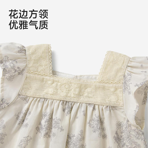 【商场同款】英氏儿童衣服女童夏季方领短袖T恤百搭纯棉套头衫 商品图3