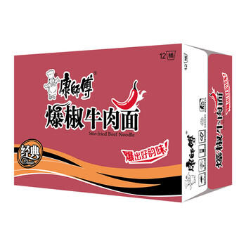 康师傅 方便面 经典爆椒牛肉桶面108g*12 泡面整箱速食 方便食品 /粮油调味 /方便食品 /方便面 商品图3