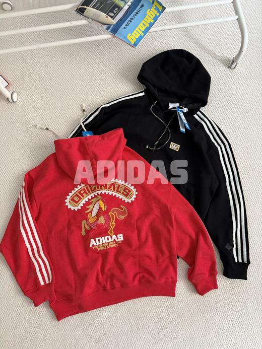 李现同款三YE草时尚复古连帽针织绣花卫衣 商品图4