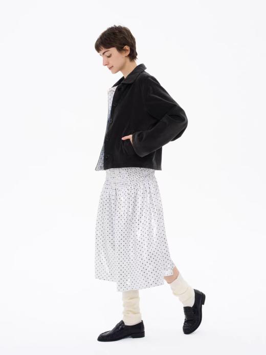 local tag/lt26ssk29/闪光波点 缩褶绣重工半裙 商品图3