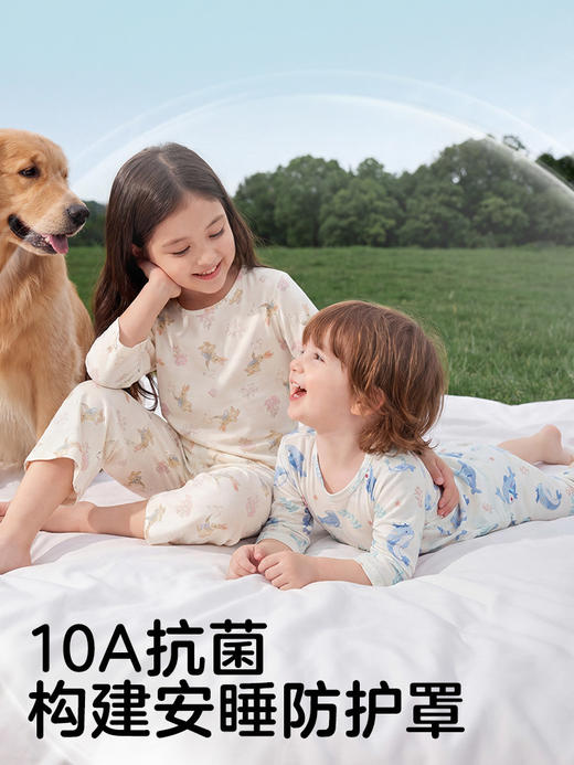 【新品家居服】可优比儿童家居服套装宝宝睡衣竹棉夏季空调服新款透气外出服春夏 商品图2