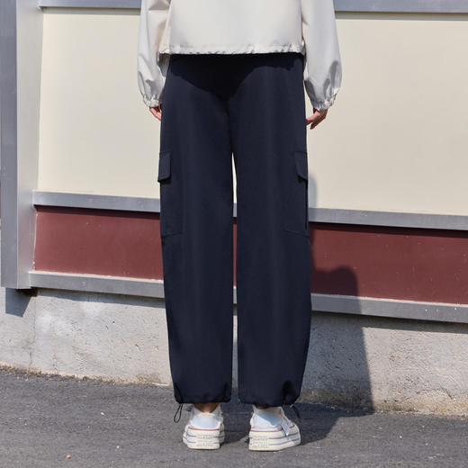 半身缘女裤 春季宽松钛金棉工装袋可调脚口香蕉裤261102P17820171 商品图4