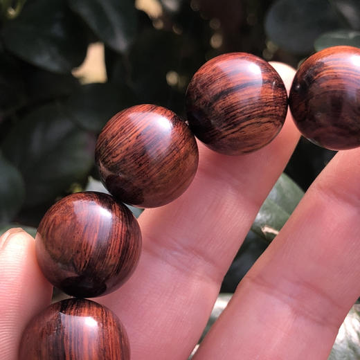 【青山特惠】1.8*13颗海南黄花梨紫油梨满纹老料文玩手串h118 商品图1