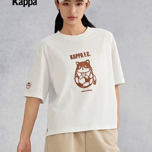 MJ| kappa卡帕夏季新款纯棉运动上衣女士速干半袖短袖t恤K0E62TD09 商品图1