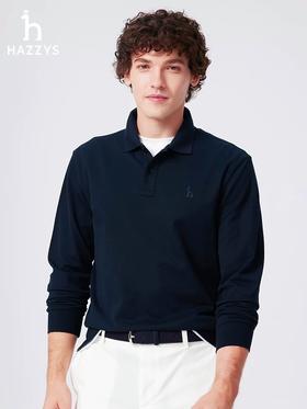 HJS 新品 弹力Polo衫 长袖T恤休闲上衣 CX255