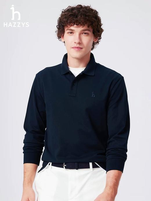 HJS 新品 弹力Polo衫 长袖T恤休闲上衣 CX255 商品图0