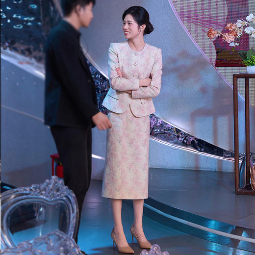 法小曼*子珍高定小香风粗花呢套装2024秋冬新款轻奢羊毛织艺半裙两件套FYCS559 商品图2