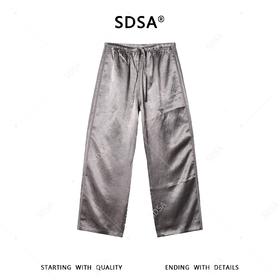 SDSA男装2026新款高贵轻奢时尚简约褶皱抽绳直筒休闲裤百搭宽松