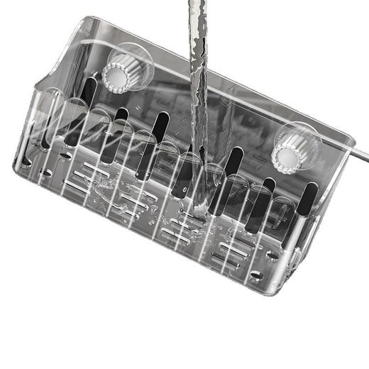 卫生间化妆品吸盘置物架水槽内收纳篮壁挂抹布沥水架子免打孔储物 商品图4