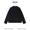 SDSA男装2026新款高贵轻奢松弛感纯色翻领长袖T恤百搭简约上衣 商品缩略图0