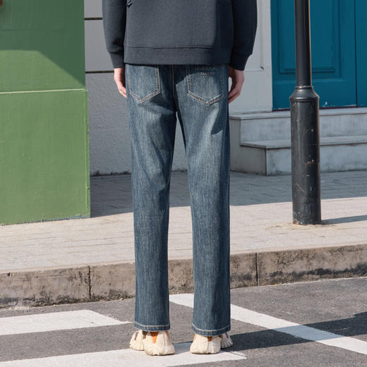 半身缘男裤 春季时尚宽松亲肤复古百搭直筒牛仔裤261101P10130222 商品图4