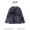 SDSA男装2026新款高贵轻奢时尚扎染植绒花卉圆领长袖T恤百搭上衣 商品缩略图0