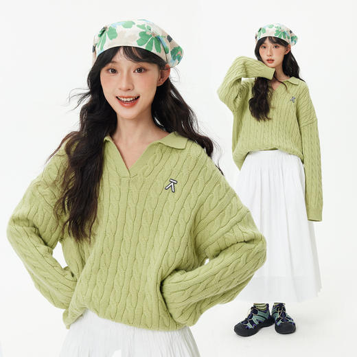 【出游季特惠-春夏新品】ACMEITEM爱棵米-女士半开襟毛衫GAH2770116A 商品图1