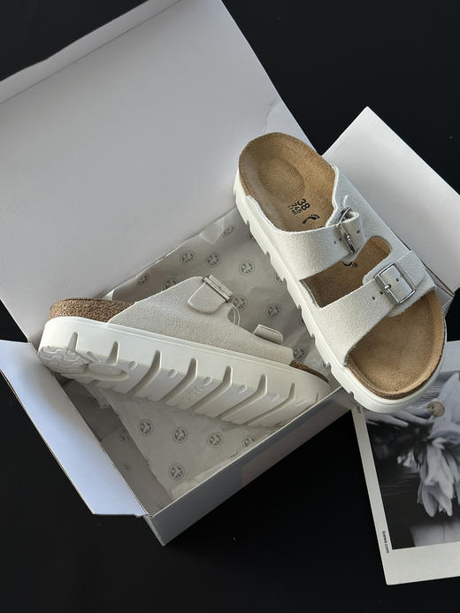 39-9 免带品 勃肯全新papillio系列 软木拼合EVA厚底 双带勃肯拖鞋 准码选 缓震舒适好穿 商品图7