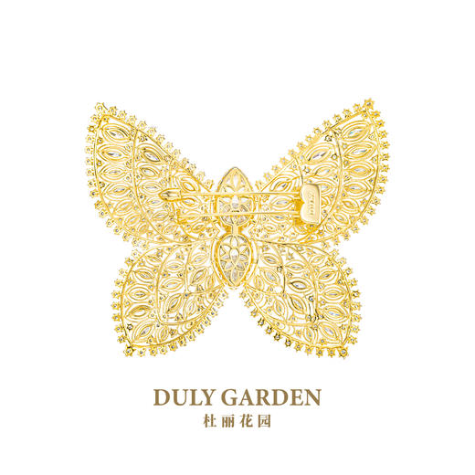 DULY杜丽花园 宫廷贵气金色蝴蝶胸针11914ZGO 商品图3