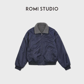ROMI STUDIOMiu系双面穿锻面光泽软糯摇粒绒里外套RWDWW82136