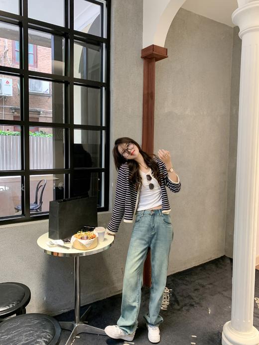 <曾小咸推荐>条纹针织毛衣开衫外套女 商品图7