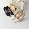 经典鲨2026年春季专柜新品气质尖头水钻一脚蹬6cm细高跟鞋女KW87-617011 商品缩略图7