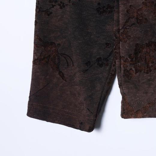 26T112SDSA男装2026新款高贵轻奢时尚扎染植绒花卉圆领长袖T恤百搭上衣 商品图5