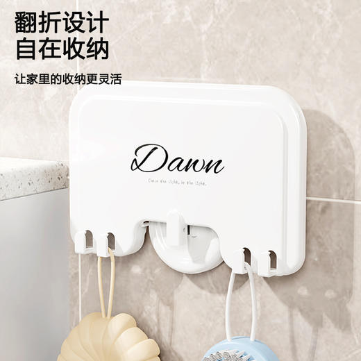 吸盘免打孔浴室收纳置物架日用餐厨置物架壁挂置物架可折叠收纳架 商品图1
