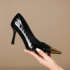 【预售7天】防踢金属头漆皮高级感轻奢细跟高跟鞋FDJ&YC-381 商品缩略图3