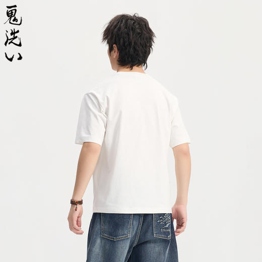 ONIARAI/鬼洗26春夏新品鬼洗丹宁色常青松香味印花短袖T恤B840300 商品图2