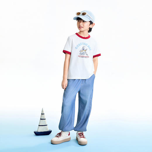 【实体店同款】男童圆领短袖针织衫夏季新款安奈儿童装AB621128 商品图3