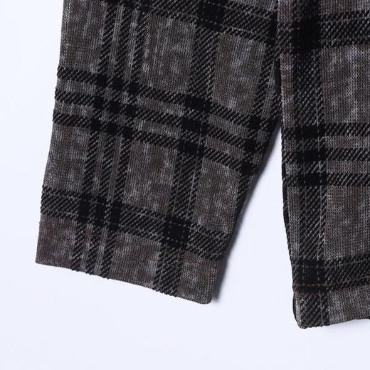 SDSA男装2026新款高贵轻奢简约扎染撞色格纹圆领长袖T恤百搭时尚 商品图3