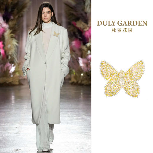 DULY杜丽花园 宫廷贵气金色蝴蝶胸针11914ZGO 商品图0