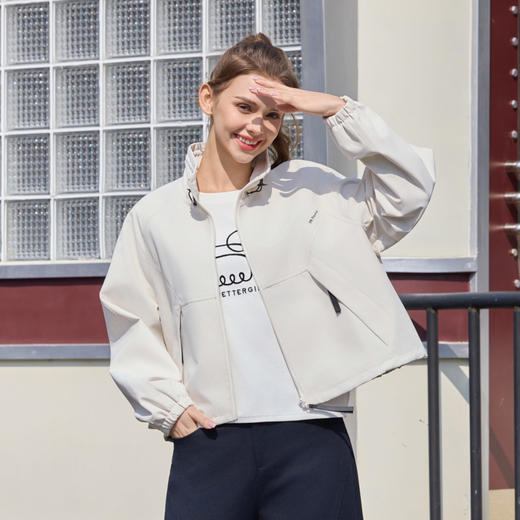 半身缘女装 春季宽松版防盗口袋立领夹克外套261113U01340038 商品图0