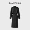 ROMI STUDIO 100%桑蚕丝双排扣翻领收腰长款风衣外套 RWCAWG4751 商品缩略图1