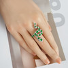 【天然正品】A货翡翠AU750收藏级白金豪镶钻镶天然设计师款灵蛇造型冰种满绿蛋面翡翠戒指17号（戒圈可改）280226HSD53 商品缩略图6
