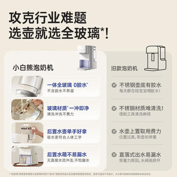 小白熊定量出水泡奶机全玻璃恒温壶婴儿冲奶自动给水恒温调奶器1.5L5100 商品图3