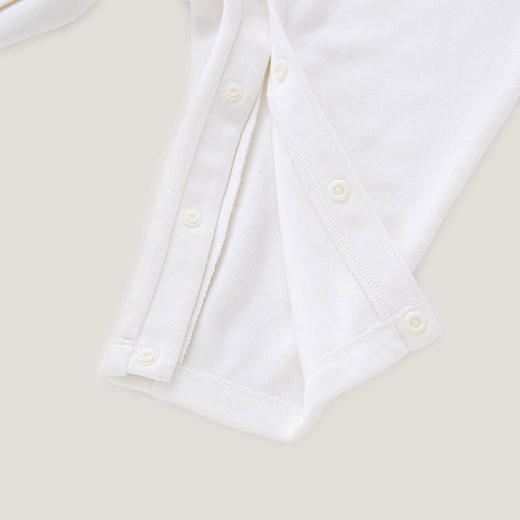 【高定系列】英氏宝宝桑蚕丝哈衣白色连体衣YZJAJ32035A 商品图3