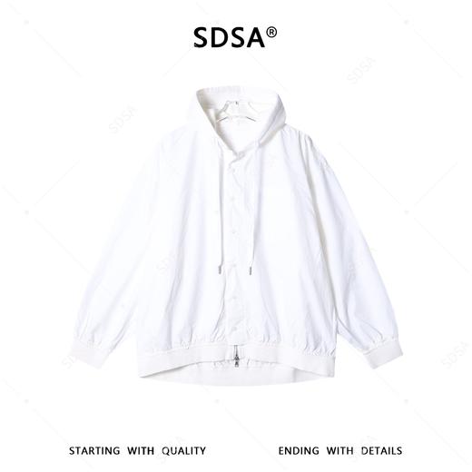 SDSA男装2026新款高贵轻奢美式复古拼接连帽夹克外套百搭宽松上衣 商品图0