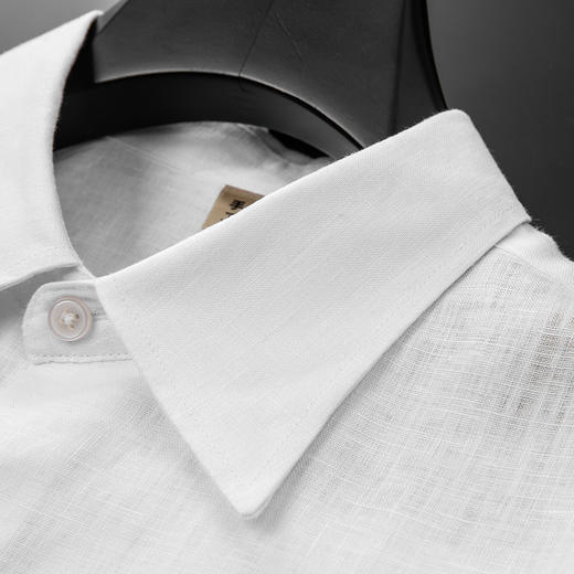 【DG】大依优型大码男装春季长袖翻领衬衫亚麻商务休闲舒适上衣T恤 商品图4