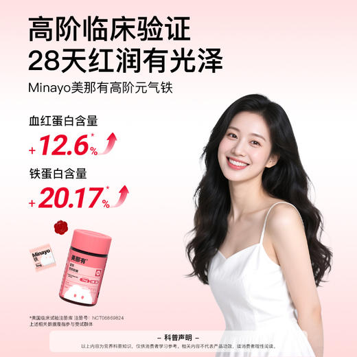 升级款！Minayo美那有富铁软糖高阶元气铁 明星同款 60粒/瓶 商品图3
