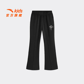 小鹿斑比联名安踏儿童女大童针织运动长裤2026夏新款女孩微喇裤子362628704