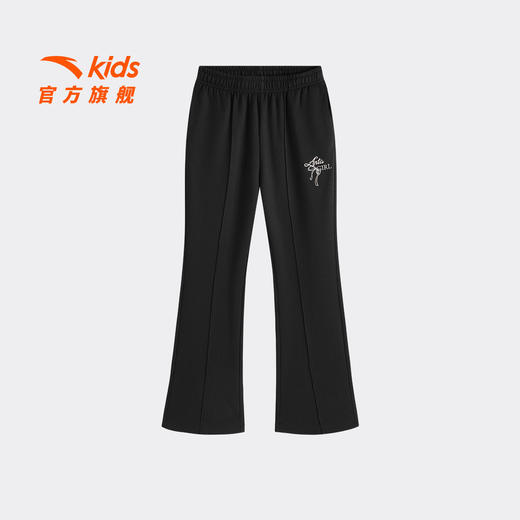 小鹿斑比联名安踏儿童女大童针织运动长裤2026夏新款女孩微喇裤子362628704 商品图0