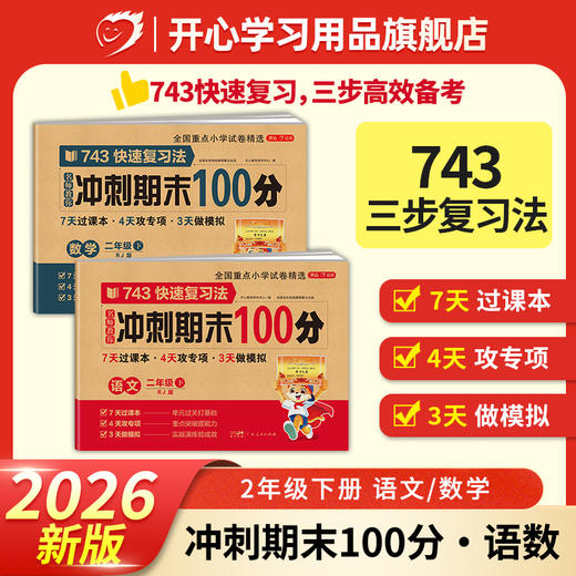 名师教你冲刺期末100分1-6年级（下册）单本  2-3年级语文数学，4年级和6年级英语发的26新版 商品图7